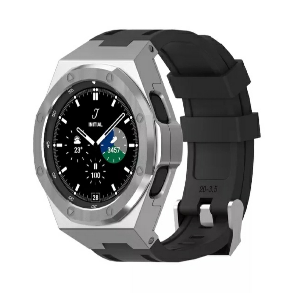 Samsung Galaxy Watch Luxury Mod Kit [Silver/Black]